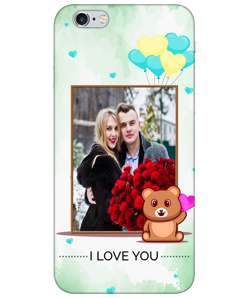 I Love You Message With Green Abstract Background Customised Standard Mobile Cover in Material HARD PLASTIC