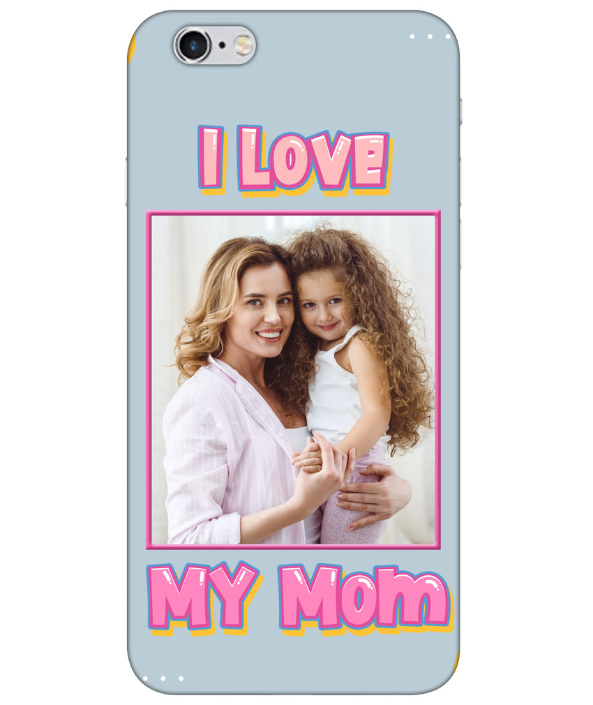 I Love My Mom Message With Grey Background Customised Standard Mobile Cover