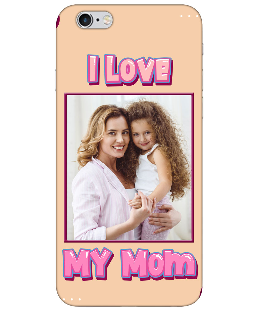 I Love My Mom Message With Desert Sand Background Customised Standard Mobile Cover