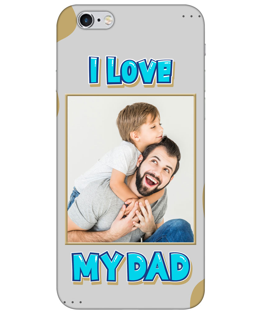 I Love My Dad Message With Silver Background Customised Standard Mobile Cover