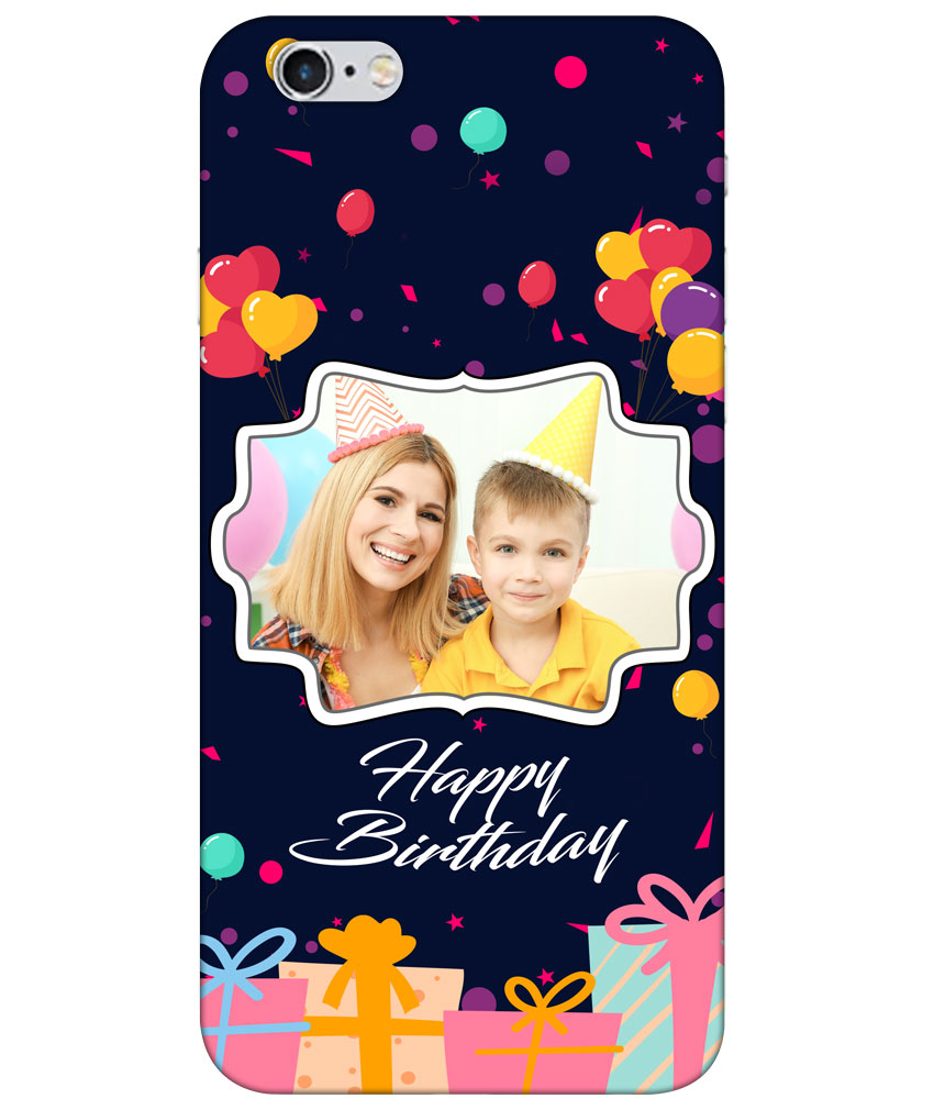 Happy Birthday Design With Navy Blue Background Customised Standard Mobile Cover