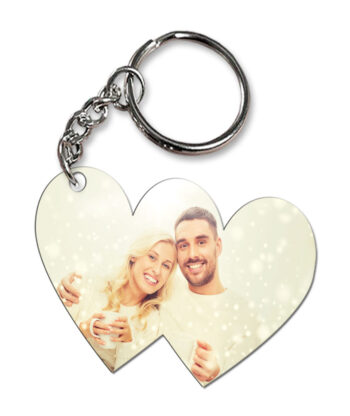 CoolOne Customised Dual Heart Key Chain