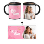 Best Mom Design With Pink Background Custom Printed Magic Mug