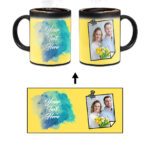 Pinned Photoframe With Teal Ocean Blue Gradient Background Custom Printed Magic Mug