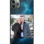 Cloudy Night Sky Customised Glossy Metal TPU Mobile Cover