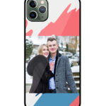 Tricolor Paint Splash Design Customised Glossy Metal TPU Mobile Cover