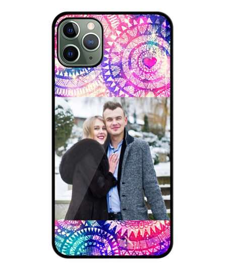 Multicolor Abstract Circle Pattern Customised Glossy Metal TPU Mobile Cover