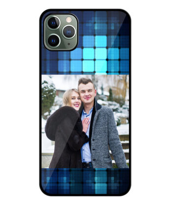 Blue LED Pattern Screen Customised Glossy Metal TPU Mobile Cover