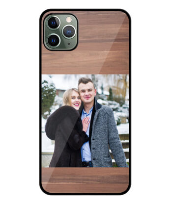 Wood Texture Customised Glossy Metal TPU Mobile Cover