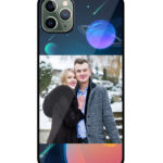 Solar System Design Customised Glossy Metal TPU Mobile Cover