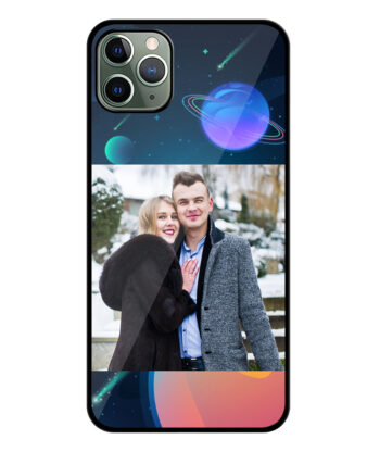 Solar System Design Customised Glossy Metal TPU Mobile Cover
