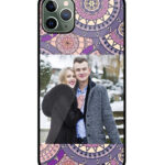 Lilac Deep Purple Abstract Artwork Customised Glossy Metal TPU Mobile Cover