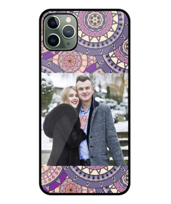 Lilac Deep Purple Abstract Artwork Customised Glossy Metal TPU Mobile Cover