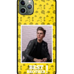 Best Brother Design With Yellow Pattern Background Customised Glossy Metal TPU Mobile Cover
