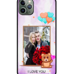 I Love You Message With Lavender Abstract Background Customised Glossy Metal TPU Mobile Cover