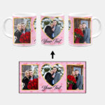 3 Photos Valentine Collage Custom Printed White Coffee Mug
