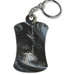Your Name Grey Black Paintmix Design Customised Hurdel Key Chains