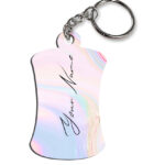 Your Name Multicolor Gradient Liquid Marble Illustration Customised Hurdel Key Chains