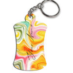 Your Name Rainbow Paintmix Design Customised Hurdel Key Chains