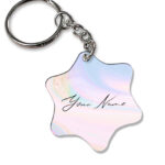 Your Name Multicolor Gradient Liquid Marble Illustration Customised Star Key Chains