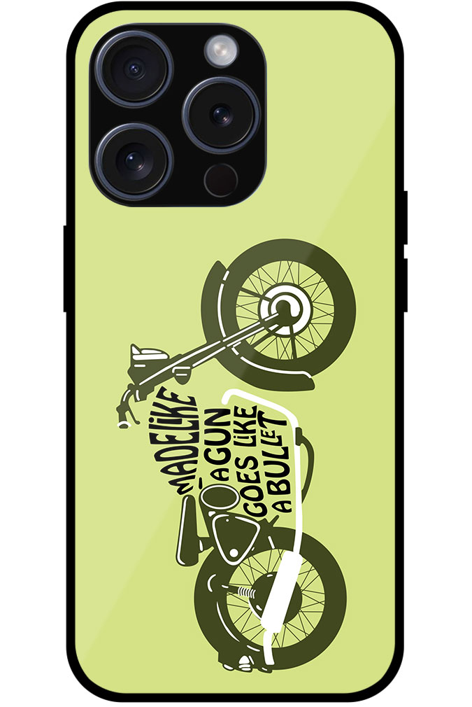 Cool Vintage Bike Vector Design Metal TPU Printed Case