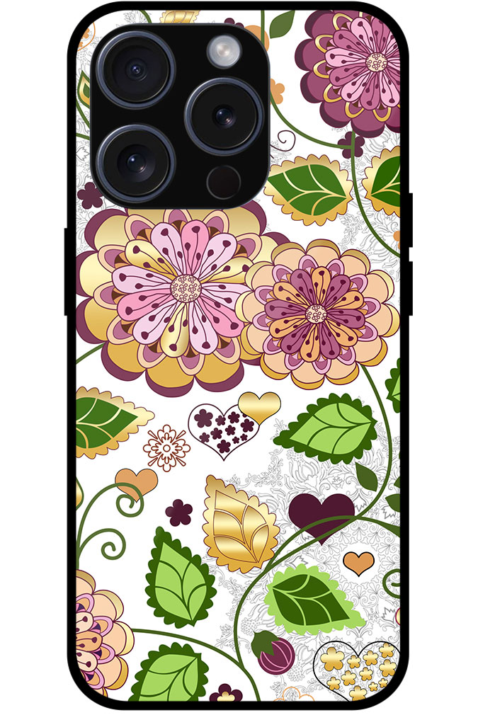 Fascinating Seamless Floral Pattern Metal TPU Printed Case