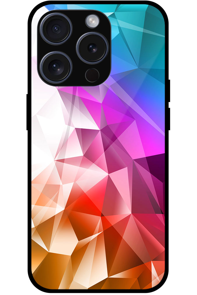 Elegant Crystal Graphic Design Metal TPU Printed Case