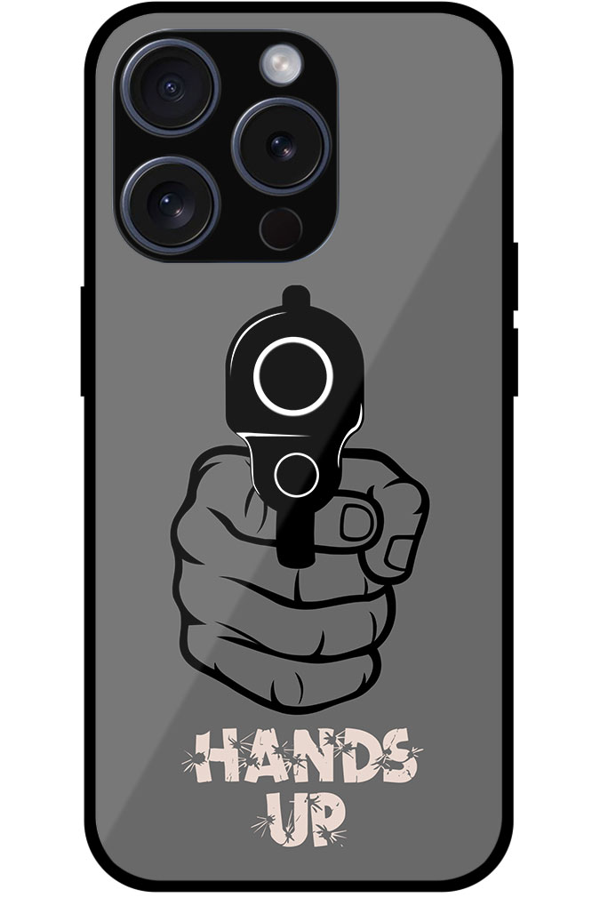 Hands Up Vector Gun Design Metal TPU Printed Case