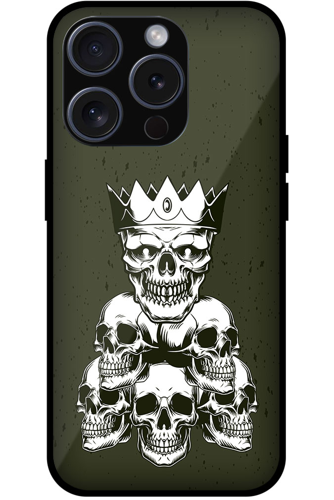 Pile of Skulls Vector Illustration Metal TPU Printed Case