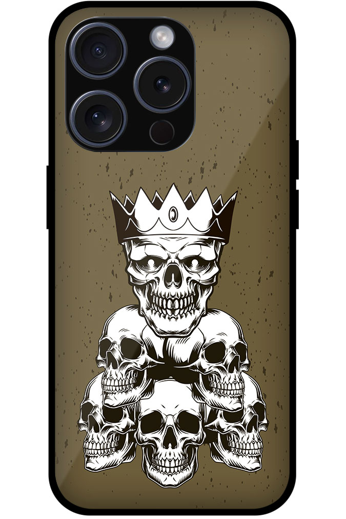 Pile of Skulls Vector Illustration Metal TPU Printed Case
