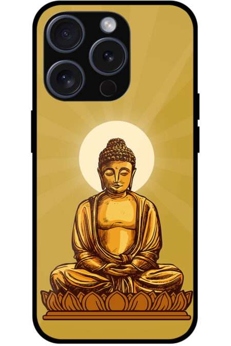 Lord Buddha Graphic Illustration Metal TPU Printed Case