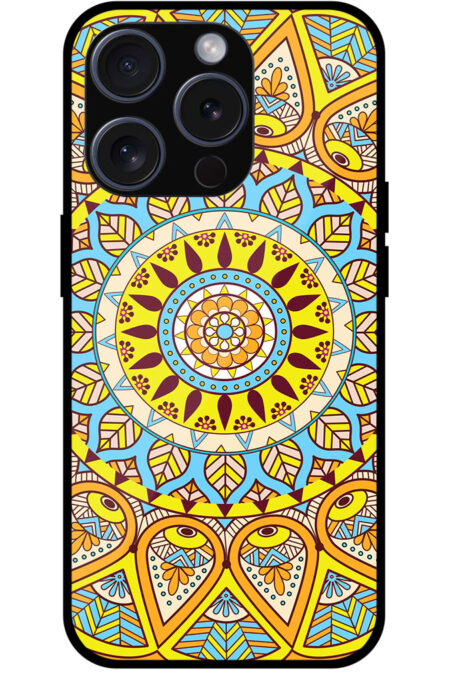 Mandala Artform Rangoli Pattern Metal TPU Printed Case