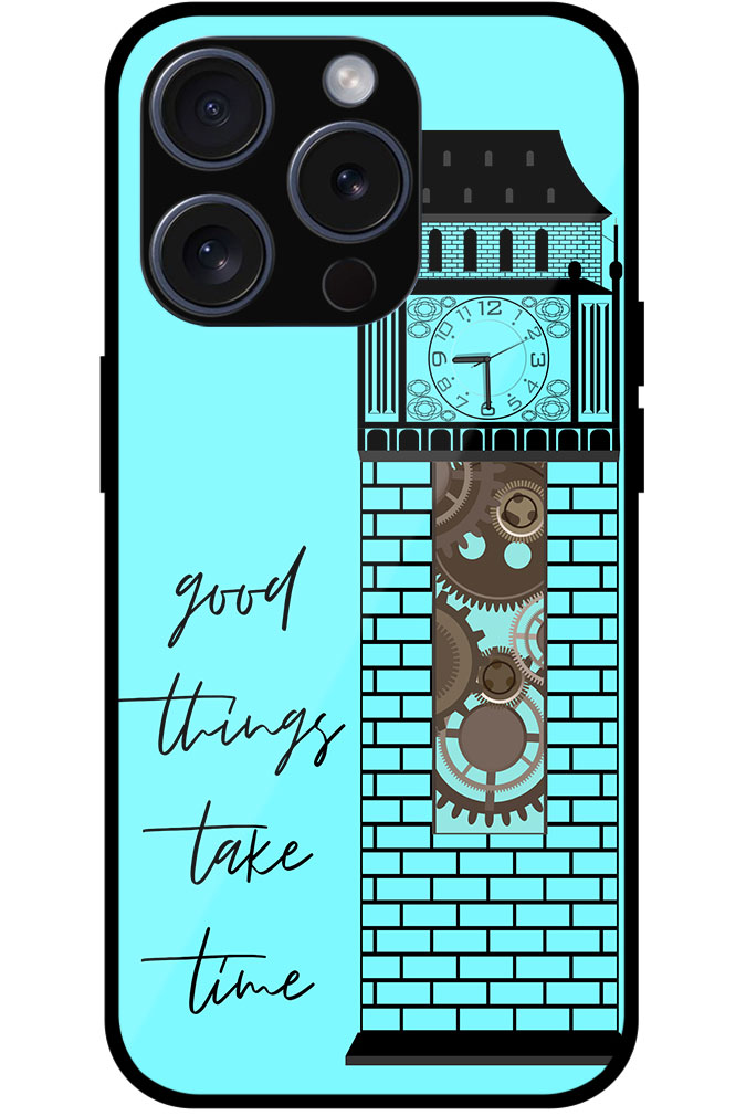Vector Clock Tower Textart Metal TPU Printed Case