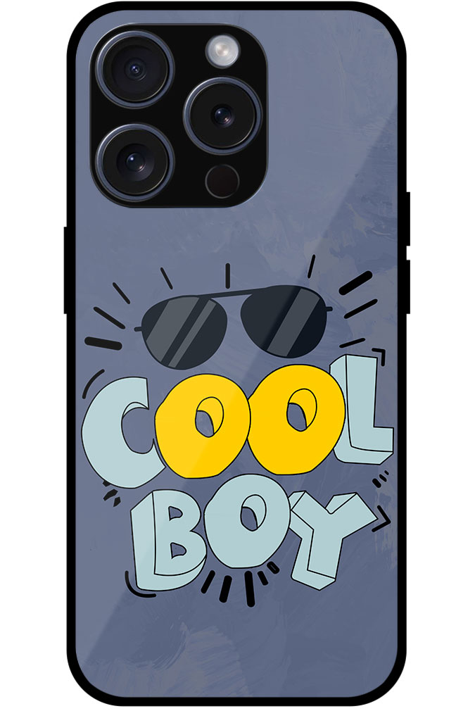 Cool Boy 3D Text Illustration Metal TPU Printed Case