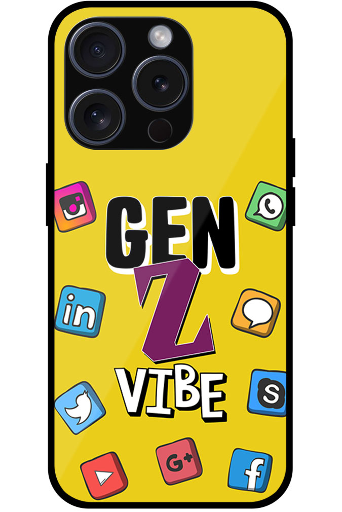 Gen Z Vibe Socialmedia Graphic Illustration Metal TPU Printed Case