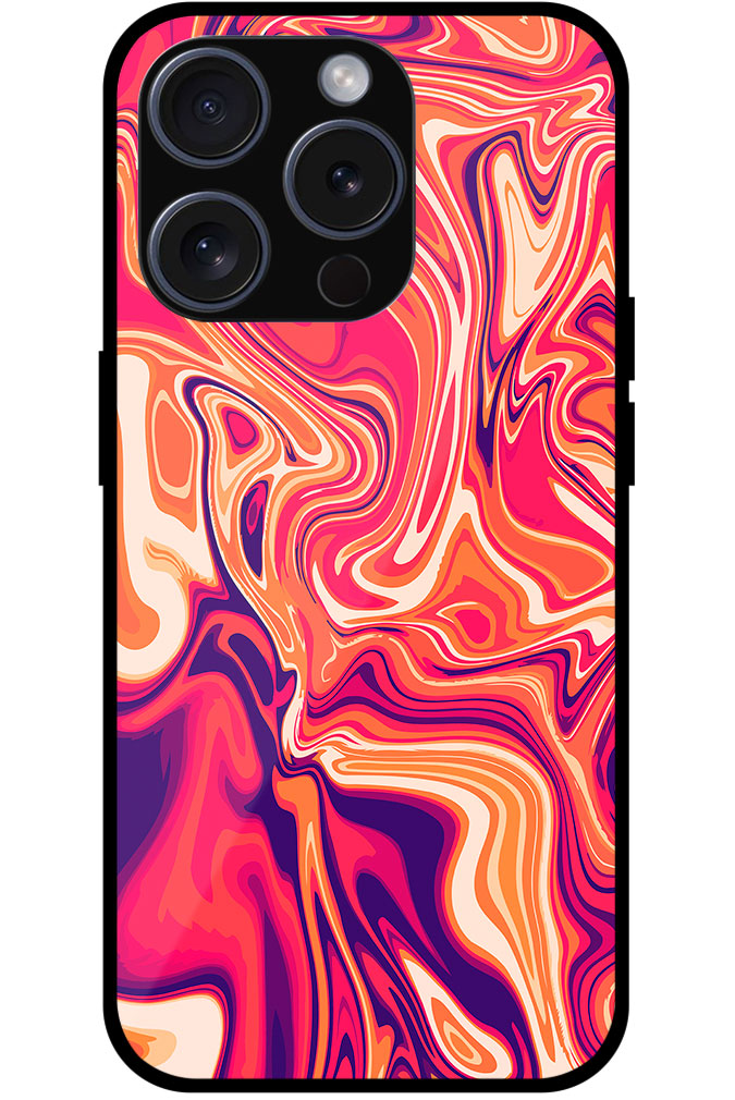 Artistically Beautiful Paintmix Design Metal TPU Printed Case