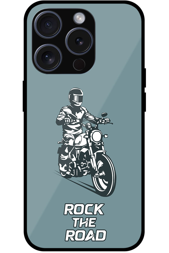 Sports Bike Rider Illustration Metal TPU Printed Case