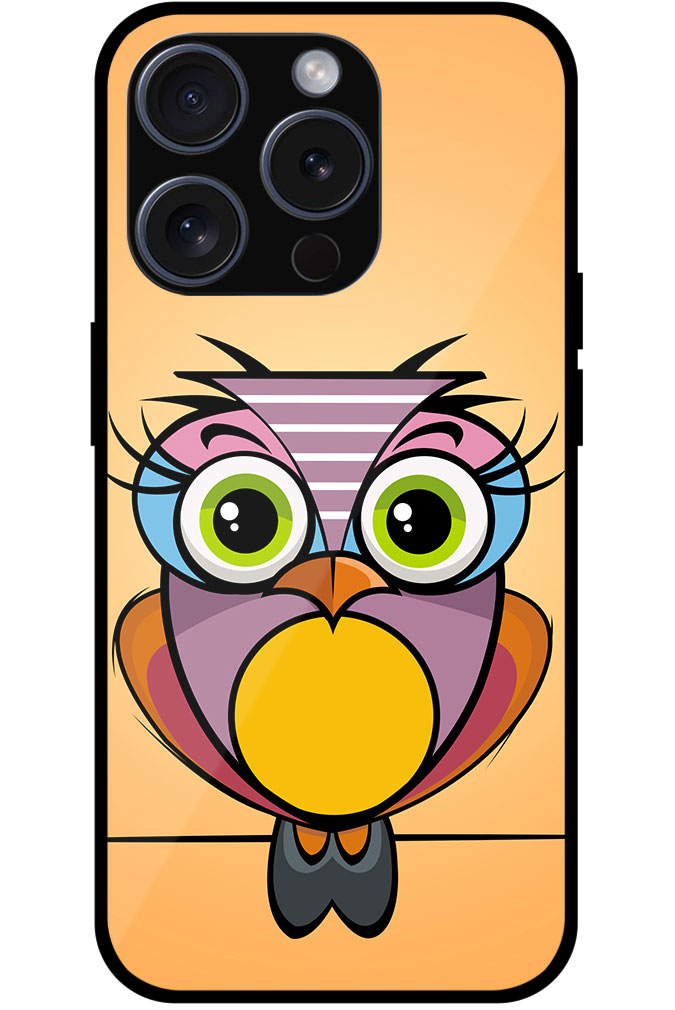 Cute Cartoon Owl Clipart Metal TPU Printed Case