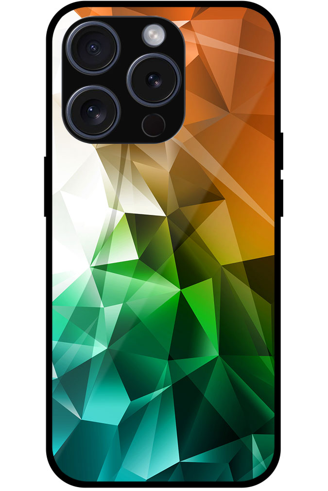 Elegant Crystal Graphic Design Metal TPU Printed Case