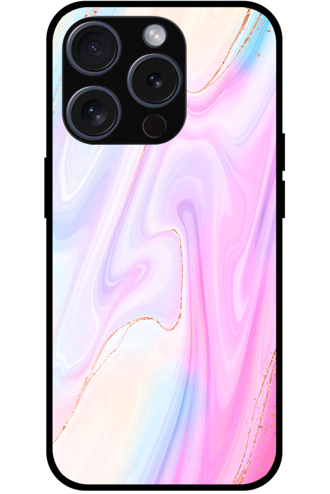 Alluring Liquid Marble Illustration Metal TPU Printed Case