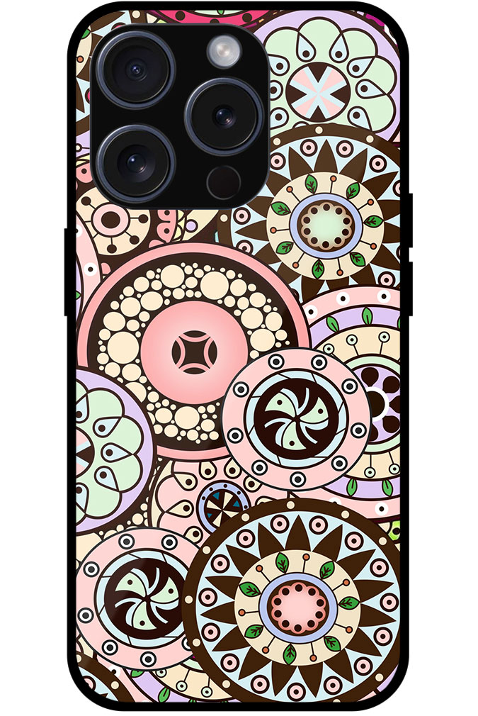 Multicolor Tribal Ring Pattern Design Metal TPU Printed Case
