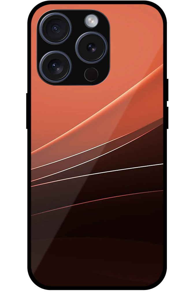 Abstract Waves Design Metal TPU Printed Case