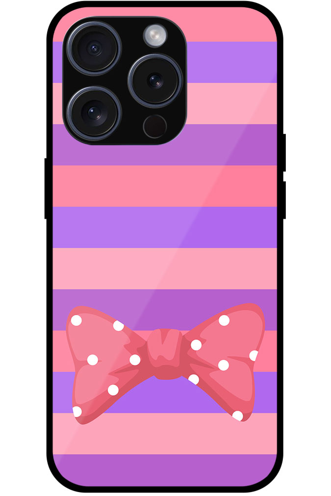 Polka Dot Bow Multistripe Background Metal TPU Printed Case