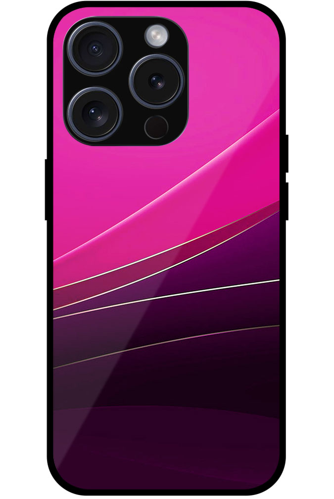 Abstract Waves Design Metal TPU Printed Case