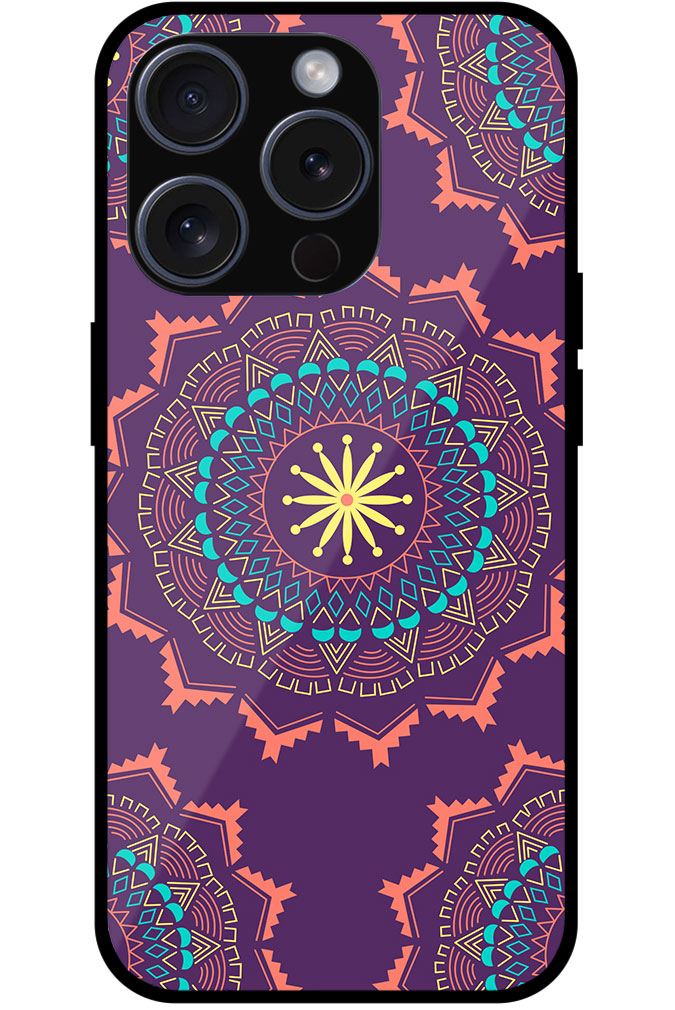 Allure Round Rangoli Mandala Design Metal TPU Printed Case