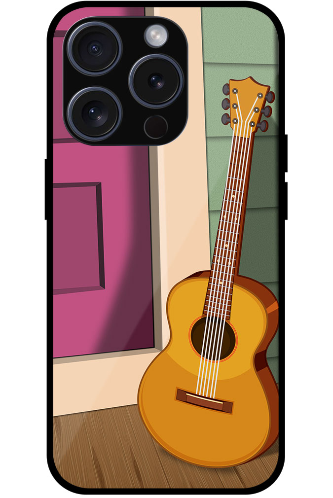 Acoustic Guitar Picture Art Metal TPU Printed Case
