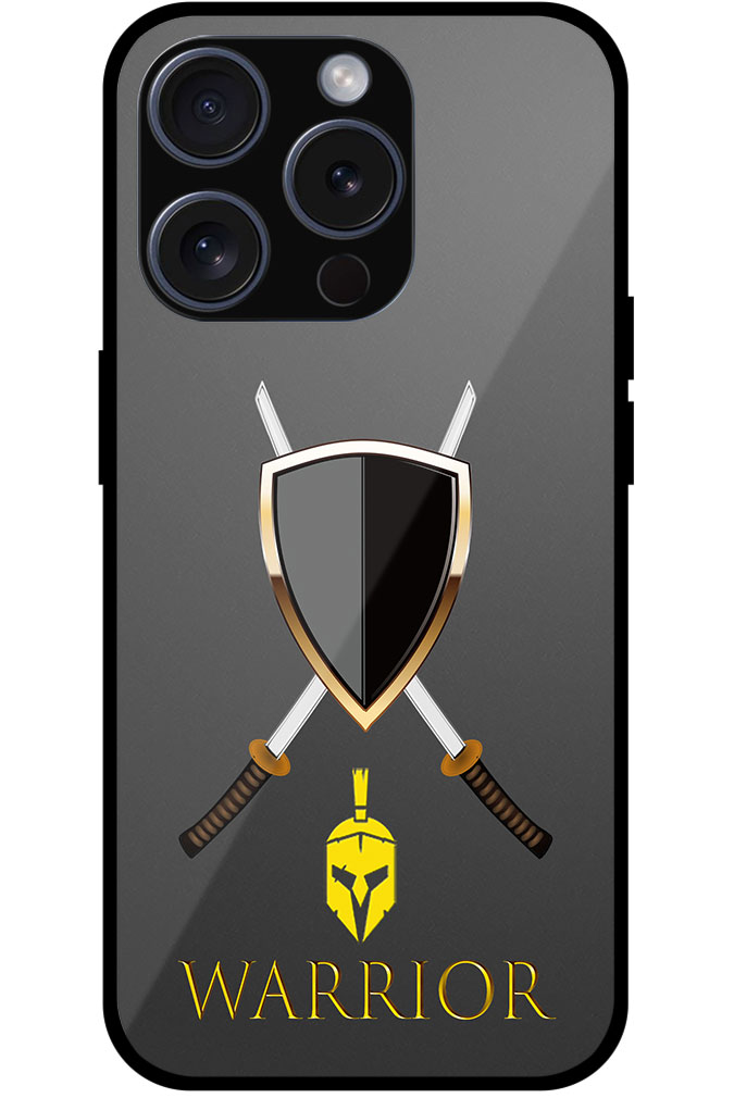 Warrior Gold Skull Vector Design Metal TPU Printed Case