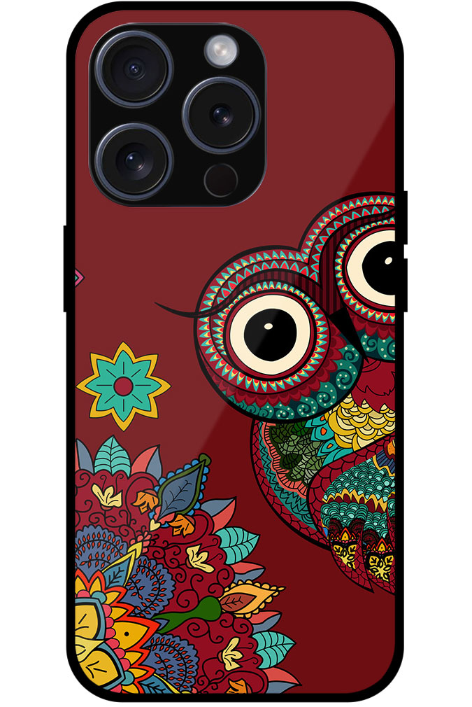 Awesome Owl Cartoon Design Metal TPU Printed Case