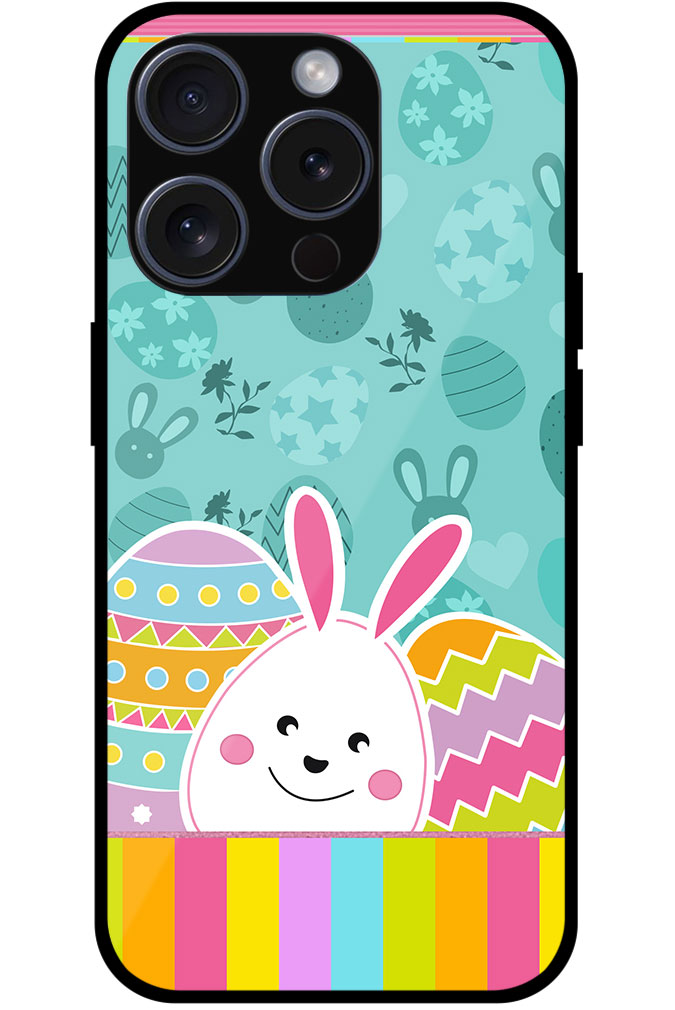 Multicolor Sweet Bunny Design Metal TPU Printed Case