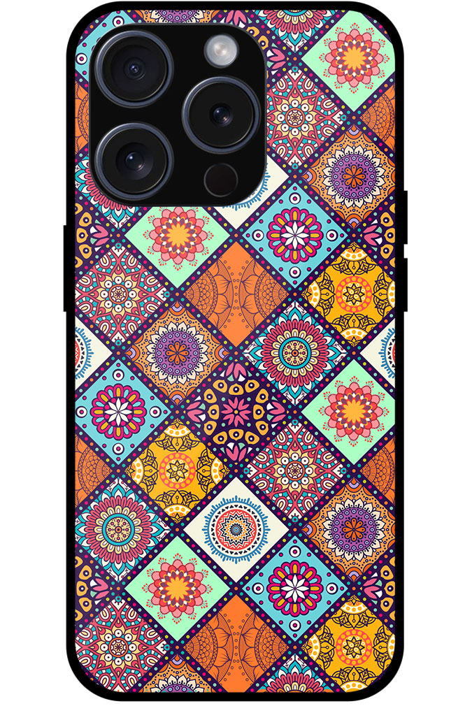 Decorative Rangoli Pattern Design Metal TPU Printed Case